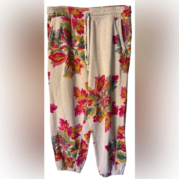 Saturday/Sunday by Anthropologie Camilla Floral Fleece Joggers - XL - Picture 6 of 8